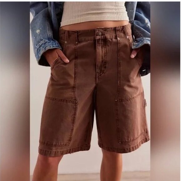 NWOT Free People Bayside Carpenter Shorts - Picture 2 of 10